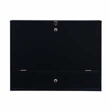 Load image into Gallery viewer, 26" Black Wood Wall Mounted Folding Floating Desk