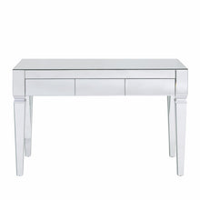 Load image into Gallery viewer, 47" Silver Mirrored Writing Desk With Three Drawers