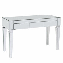 Load image into Gallery viewer, 47" Silver Mirrored Writing Desk With Three Drawers
