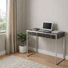 Load image into Gallery viewer, 42" Silver Wood Sled With Two Drawers