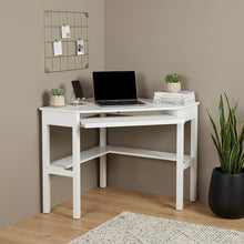 Load image into Gallery viewer, 48" White Solid Wood Corner Writing Desk