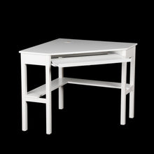 Load image into Gallery viewer, 48" White Solid Wood Corner Writing Desk