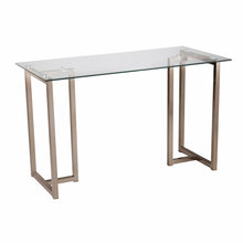 Load image into Gallery viewer, 48" Clear and Champagne Glass Writing Desk