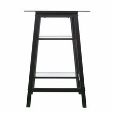 Load image into Gallery viewer, 46" Clear and Black Glass Writing Desk
