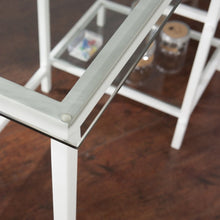 Load image into Gallery viewer, 42" Clear and White Glass and Iron