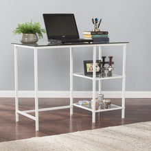 Load image into Gallery viewer, 42" Clear and White Glass and Iron