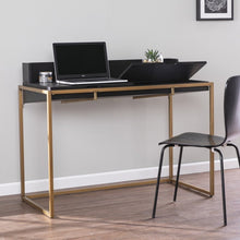 Load image into Gallery viewer, Adjustable Black and Gold Wood Sled