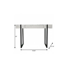 Load image into Gallery viewer, 45" White and Black Writing Desk