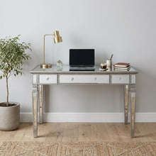 Load image into Gallery viewer, 48" Silver Wood Mirrored With Three Drawers
