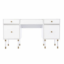 Load image into Gallery viewer, 55" White Writing Desk With Four Drawers