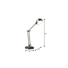 Load image into Gallery viewer, Shiny Satin Brass LED Adjustable Desk Lamp