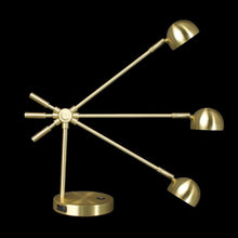 Load image into Gallery viewer, Shiny Satin Brass LED Adjustable Desk Lamp