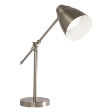 Load image into Gallery viewer, Brushed Silver LED Adjustable Desk Lamp