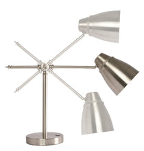 Load image into Gallery viewer, Brushed Silver LED Adjustable Desk Lamp