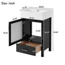 Load image into Gallery viewer, Bathroom Vanity With Ceramic Sink And Ample Storage, Ideal For Small Bathrooms
