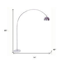 Load image into Gallery viewer, Metal Arched Floor Lamp - Silver White