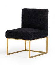 Load image into Gallery viewer, Solid Color Parsons Chair (Set of 2) - Black / Gold