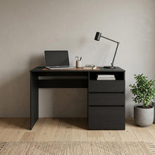 Load image into Gallery viewer, 47" Black Computer Desk With Three Drawers