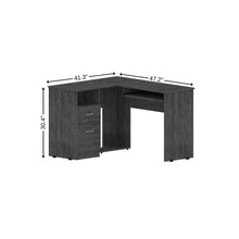 Load image into Gallery viewer, 47" Gray L Shape Computer Desk With Two Drawers