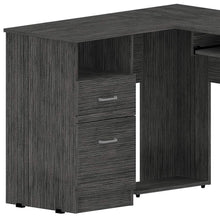 Load image into Gallery viewer, 47" Gray L Shape Computer Desk With Two Drawers