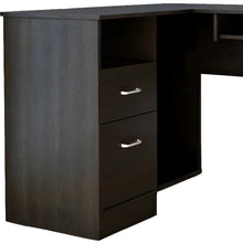 Load image into Gallery viewer, 47" Black L Shape Computer Desk With Two Drawers