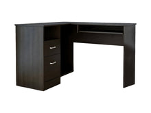 Load image into Gallery viewer, 47" Black L Shape Computer Desk With Two Drawers