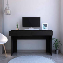 Load image into Gallery viewer, 47" Black Computer Desk with Two Drawers