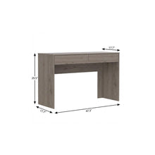 Load image into Gallery viewer, 47" Light Gray Computer Desk With Two Drawers