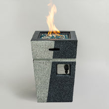 Load image into Gallery viewer, Propane, Gas 50000 Btu Square Fire Pit Table For Outside - Light Gray Blue