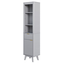 Load image into Gallery viewer, Tall Bathroom Storage Cabinet With Adjustable Shelves And 1 Drawer & Door