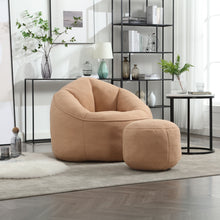 Load image into Gallery viewer, Bedding Bean Bag Sofa Chair High Pressure Foam With Footrest