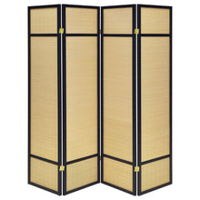 Load image into Gallery viewer, Sensei - 4 Panel Bamboo Room Divider Folding Screen - Natural