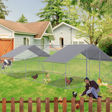 Load image into Gallery viewer, Outdoor Chicken Coop Large Space With Safety Features - Silver Gray