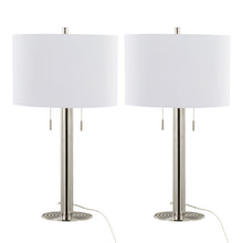 Load image into Gallery viewer, Master - 29" Contemporary Table Lamp (Set of 2) - Polished Nickel / White