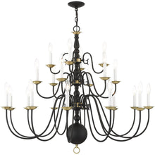Load image into Gallery viewer, 37" Multi Light Dimmable Chandelier With Shades - Black