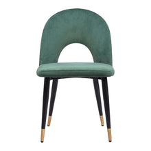 Load image into Gallery viewer, Upholstered Velvet Open Back Dining Side Chairs (Set of 2) - Green