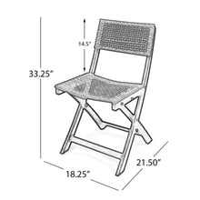 Load image into Gallery viewer, Bistro Foldable Chair With Wicker Backrest