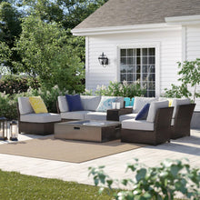 Load image into Gallery viewer, Contemporary Patio Seating Set With Fire Pit