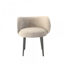 Load image into Gallery viewer, Velvet And Black Solid Color Arm Chair - Gray