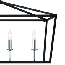Load image into Gallery viewer, Candle Style Six-Light Metal Dimmable Chandelier - Black