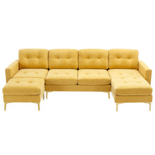 Load image into Gallery viewer, Modern L - Shape Convertible Sectional Sofa With Movable Ottoman