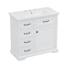 Load image into Gallery viewer, Modern Bathroom Vanity With Sink Top, 4 Drawers And 1 Soft-Close Door