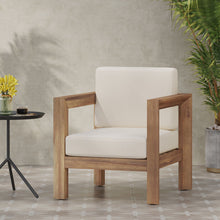 Load image into Gallery viewer, Outdoor Club Chair With Cushion And A Shape Legs - Beige