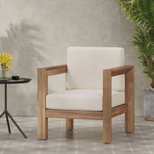 Load image into Gallery viewer, Outdoor Club Chair With Cushion And A Shape Legs - Beige