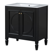 Load image into Gallery viewer, Bathroom Vanity With Sink With 2 Doors And Adjustable Shelf