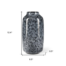 Load image into Gallery viewer, Mottled Cylinder Table Vase (608284) - Black