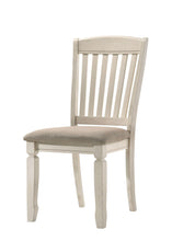 Load image into Gallery viewer, Upholstered Fabric Slat Back Dining Side Chairs (Set of 2) - Tan / Cream