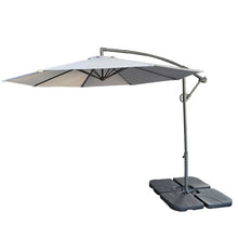Load image into Gallery viewer, 10 Ft Offset Cantilever Patio Umbrella With Crank And Tilt Adjustment For Pool, Deck, And Garden - Gray