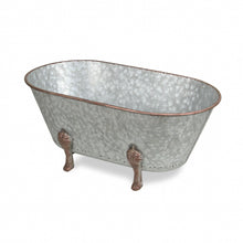 Load image into Gallery viewer, Galvanized Hand Painted Tabletop Sculpture - Gray