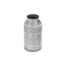 Load image into Gallery viewer, Galvanized Geometric Patterned Jug Vase (635606) - Gray